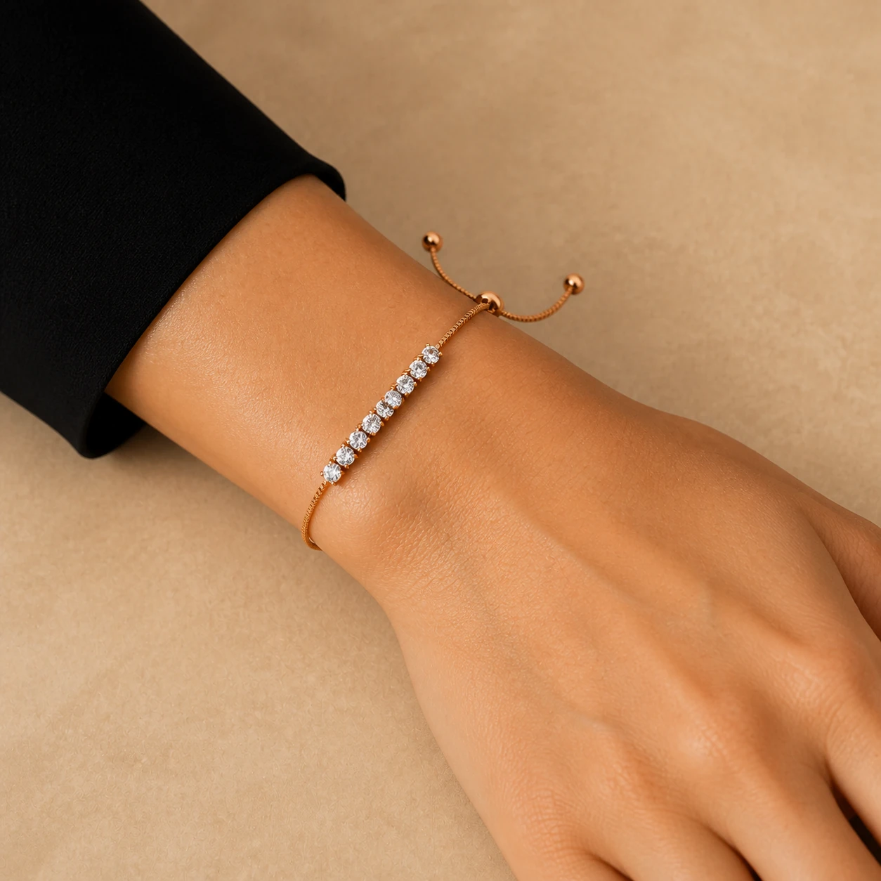 Infinity Gold Beads, vista modelada referencial