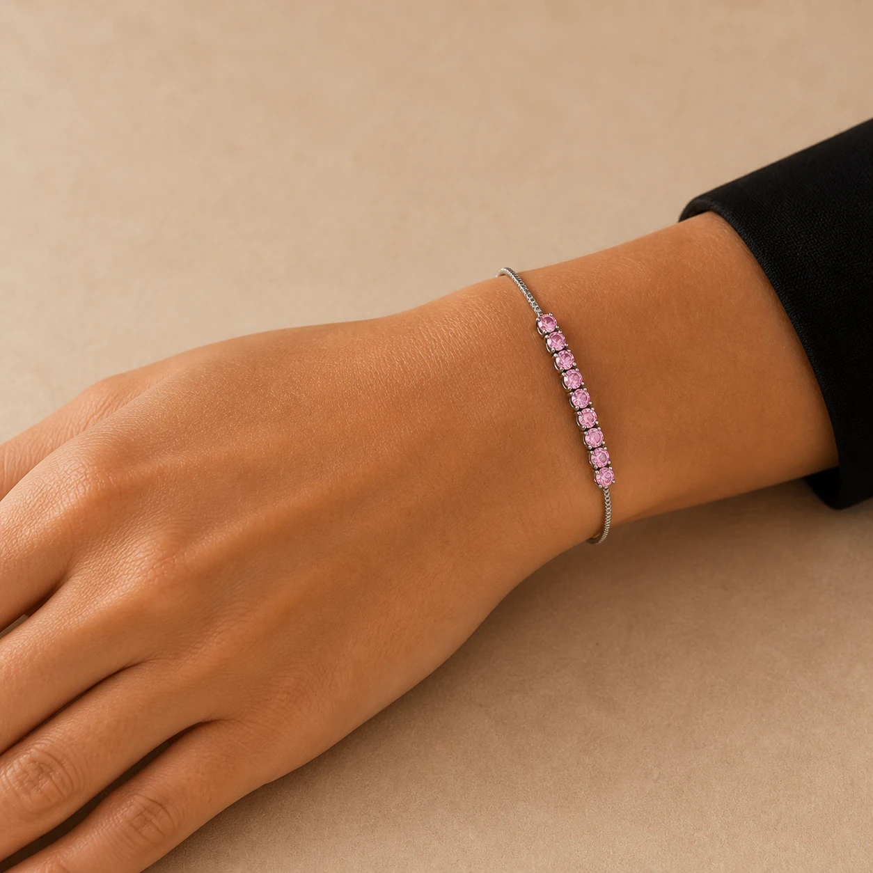 Infinity Pink Beads, vista modelada referencial